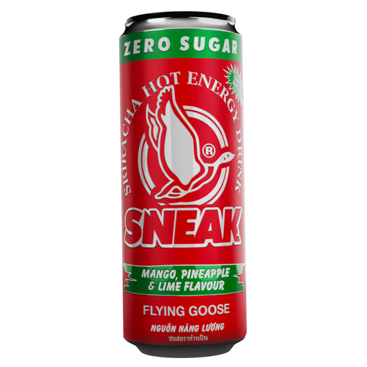 Sneak Hot Sriracha mango,lime and pineapple flavour limited edition 330ml